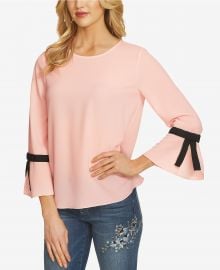 CeCe Crepe Bow-Sleeve Blouse at Macys